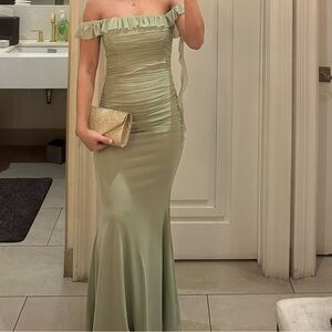 sage green maxi dress